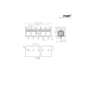 4 Pin Barrier Terminal Block Connector – 9.5 mm (Pack of 2)